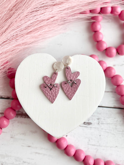 Short Stack Dusty Pink Whimsical Hearts