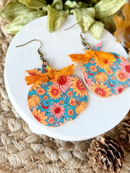 Boho Fall Sunflower Pumpkins