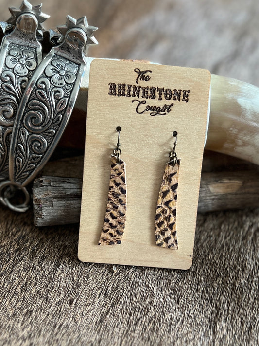 Croc Embossed Cork Skinny Dangles