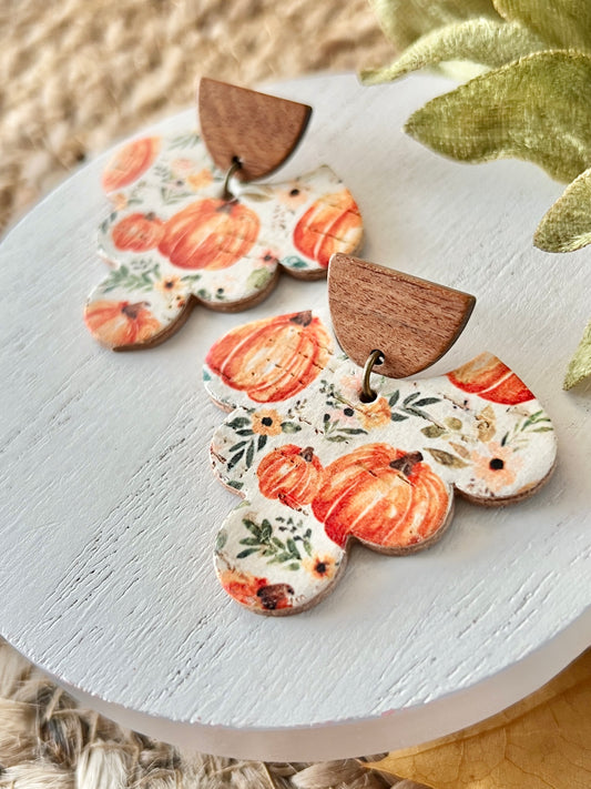 Country Floral Pumpkin Petticoat Scallops