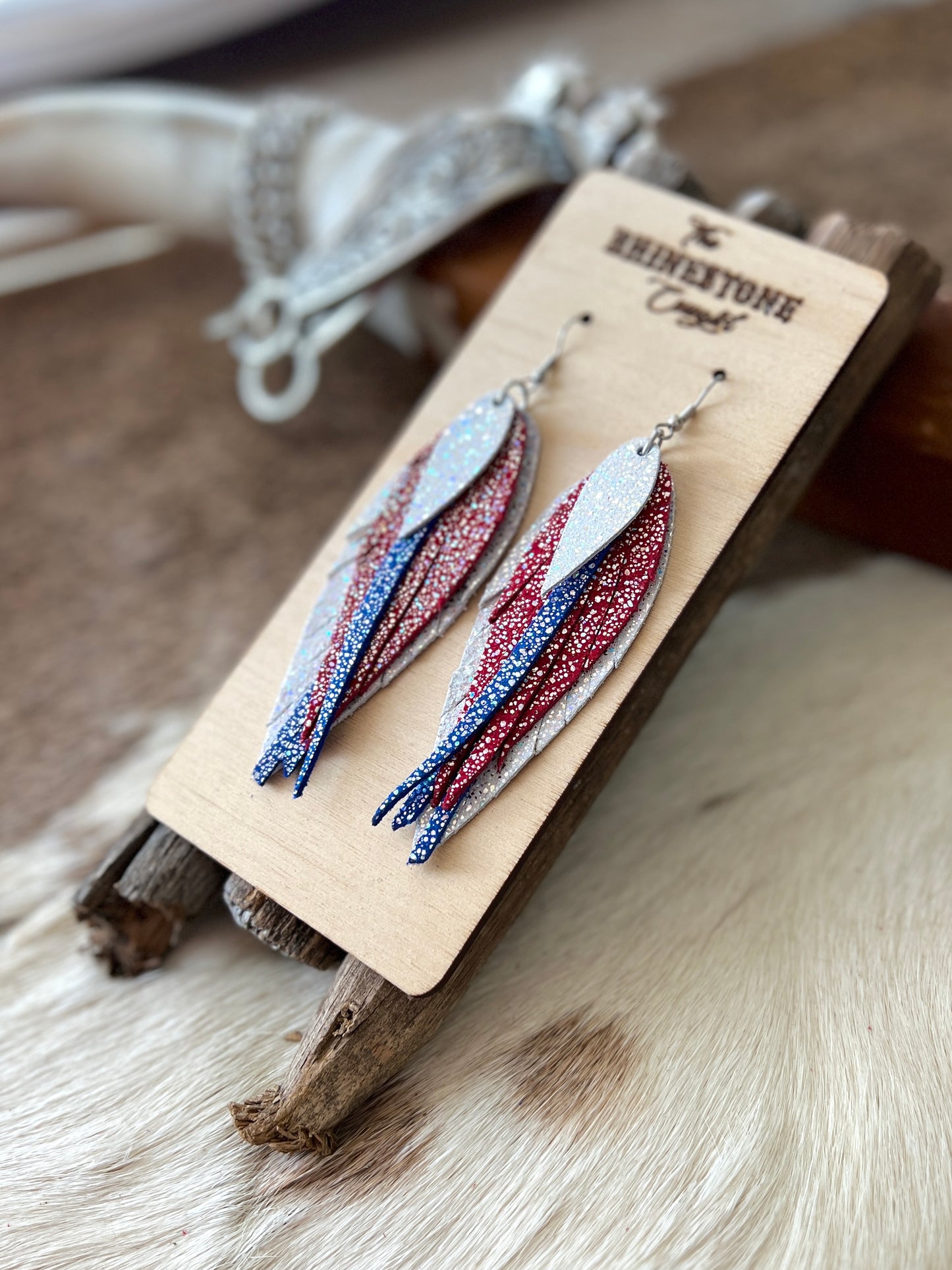 Patriotic Mustang Sally feathers