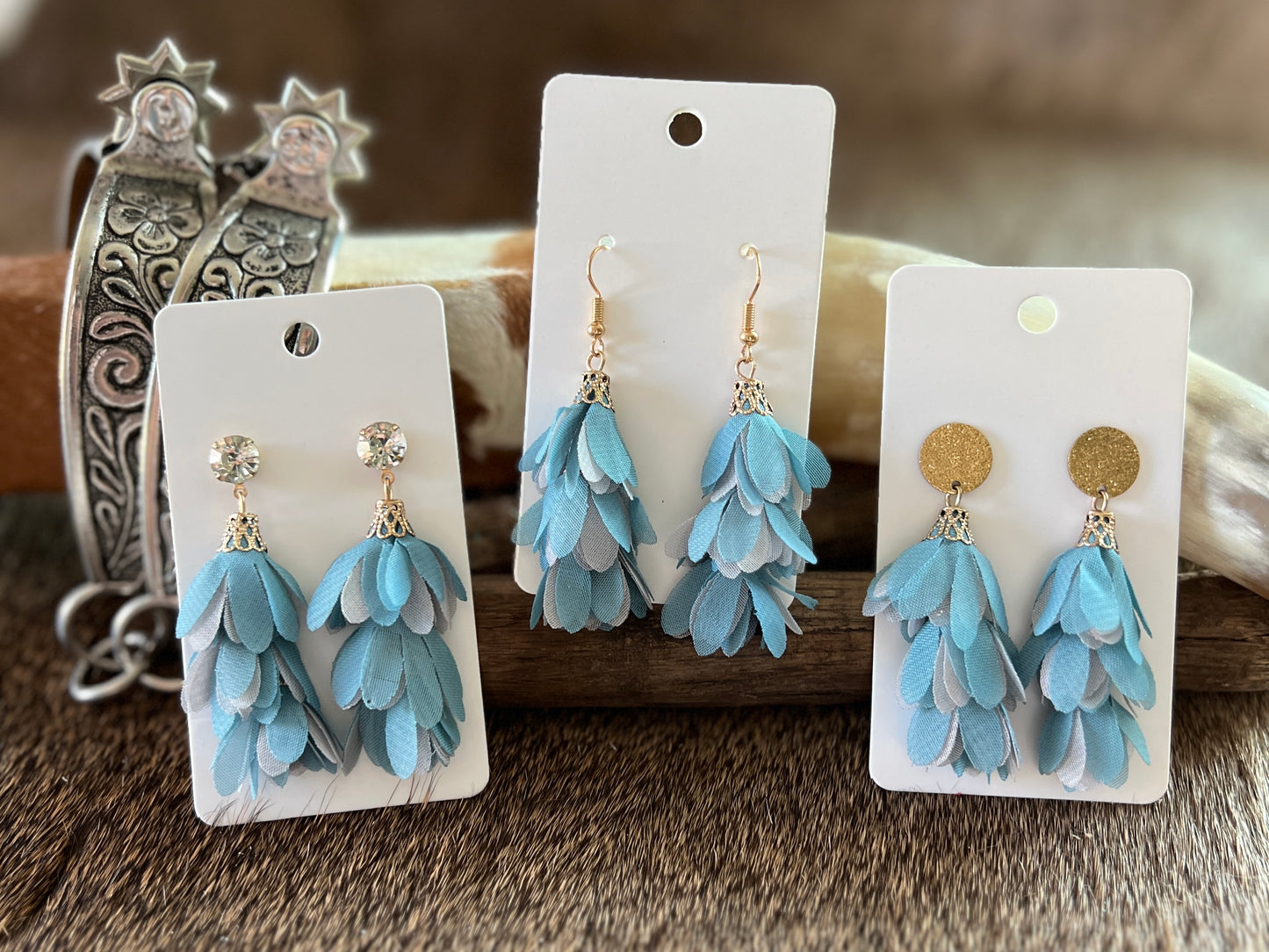 Shades of Blue Tiered Flowers