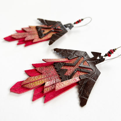 Red Metallic Wakiya Thunderbird Fringe