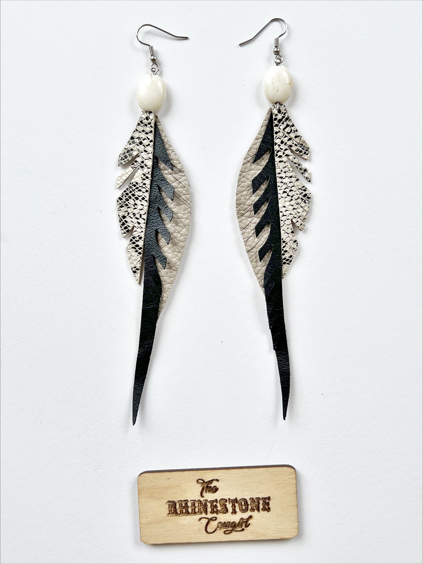Neutral Snakeskin Wanderlust Feathers