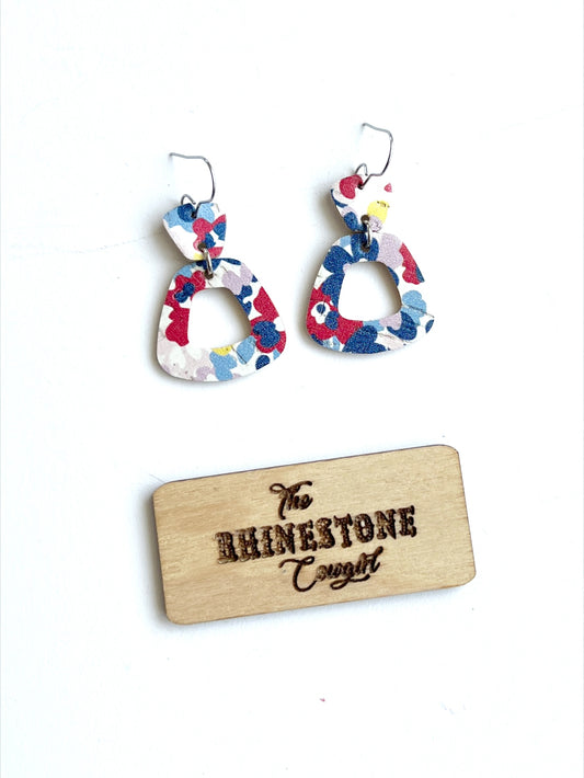 Bold Floral Boho Dangles