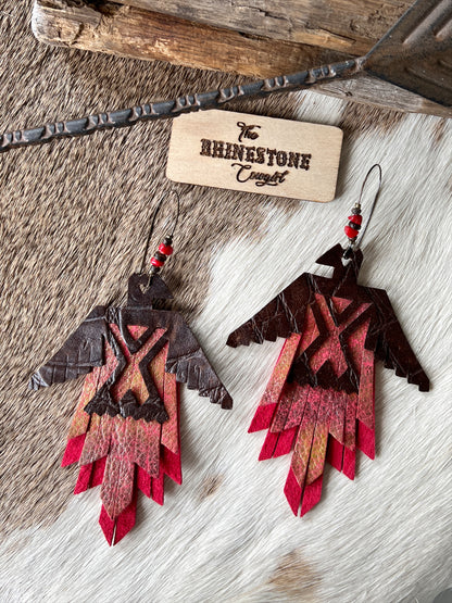 Red Metallic Wakiya Thunderbird Fringe