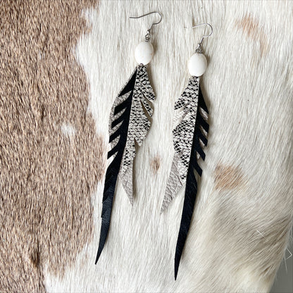 Neutral Snakeskin Wanderlust Feathers