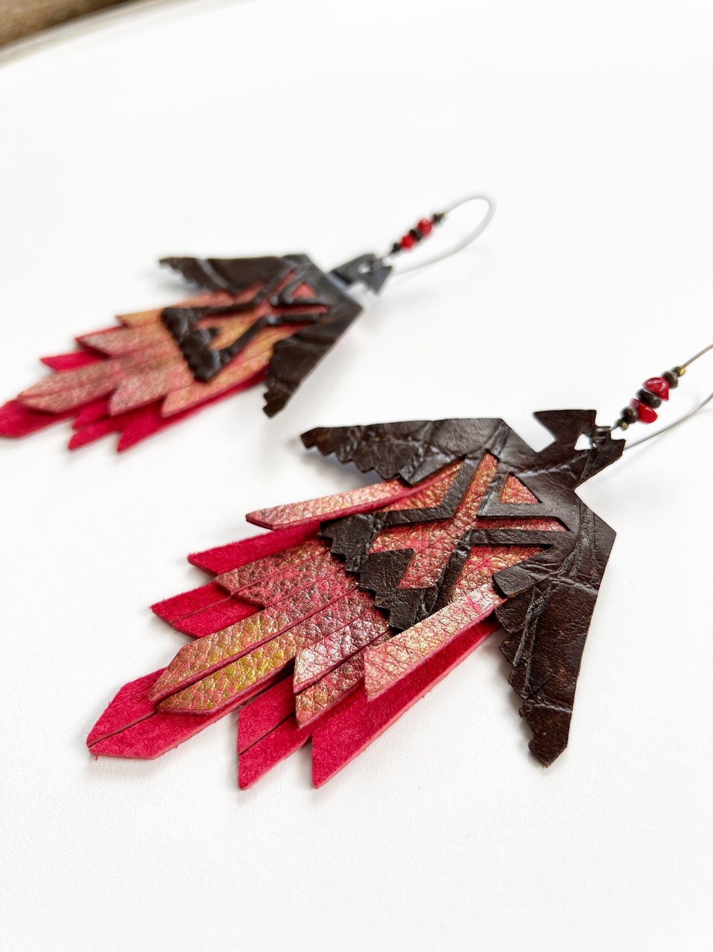 Red Metallic Wakiya Thunderbird Fringe