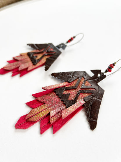 Red Metallic Wakiya Thunderbird Fringe