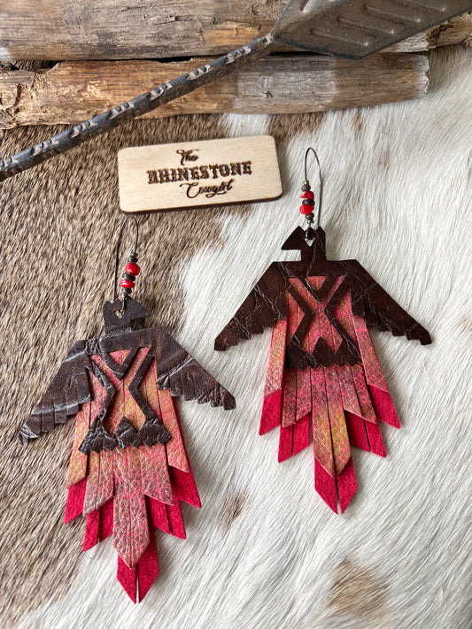 Red Metallic Wakiya Thunderbird Fringe