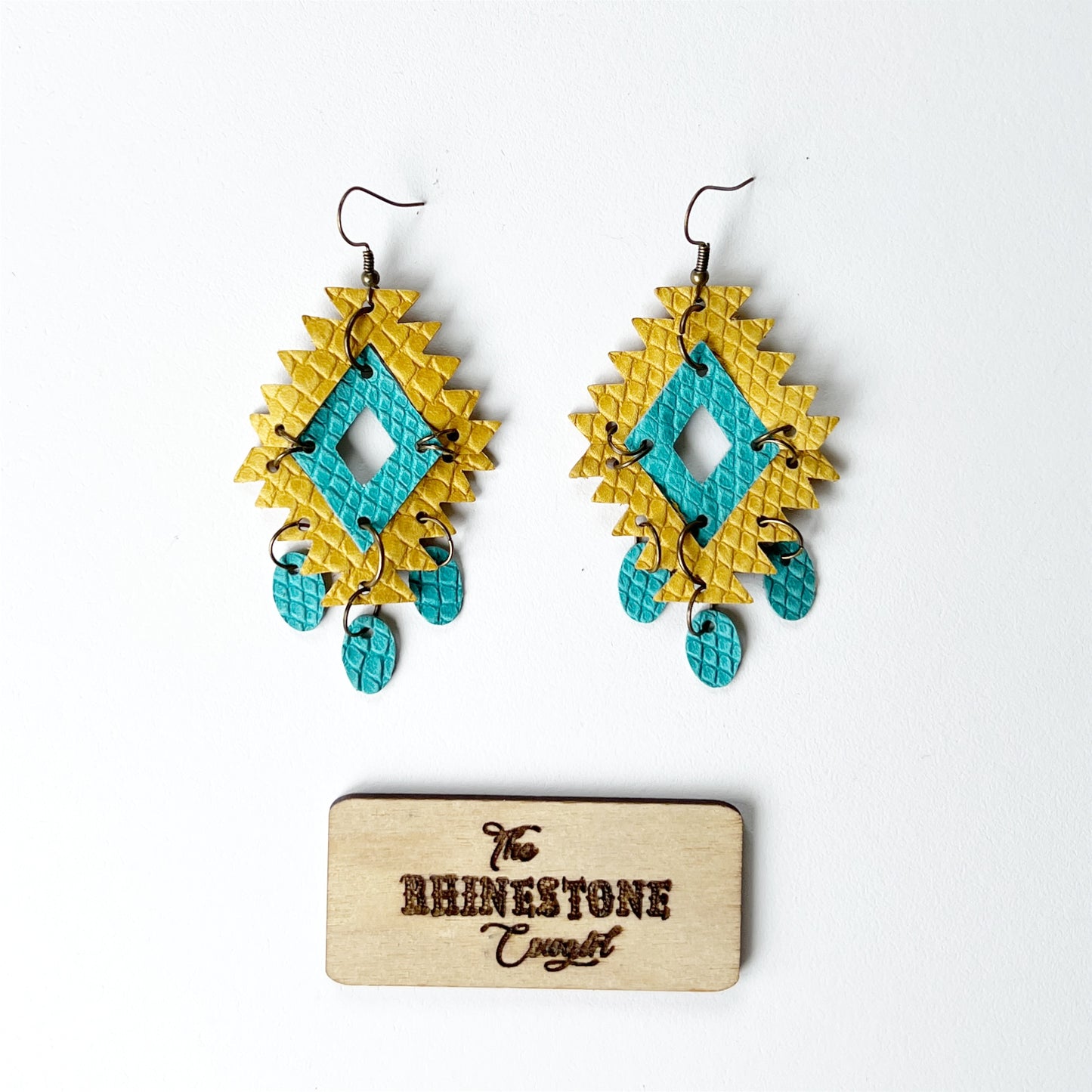 Yellow and Turquoise Mescalero Chandeliers