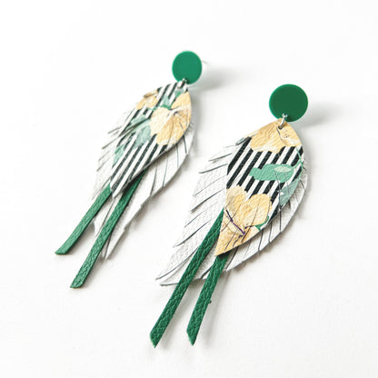 Yellow Floral Lady May Fringy Feathers