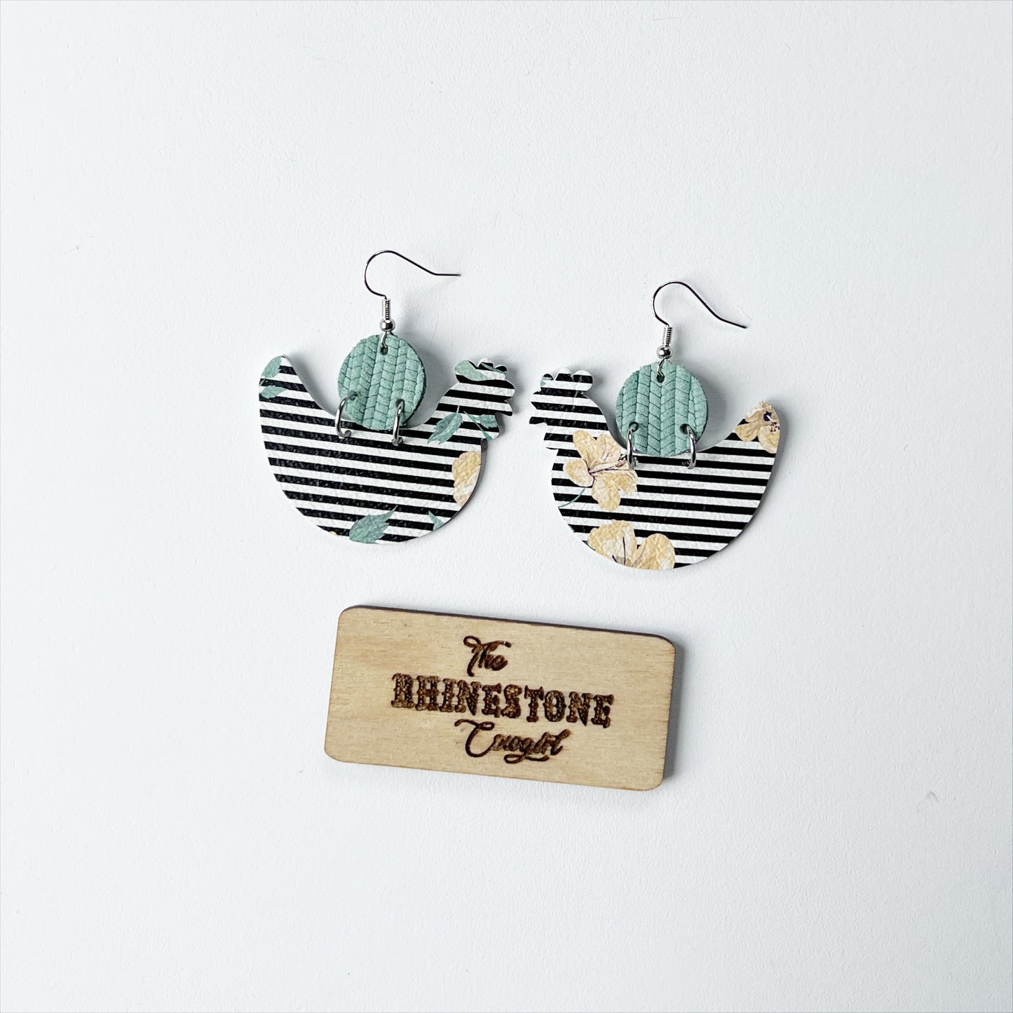 Yellow Floral Stripe/Seafoam Mother Clucker