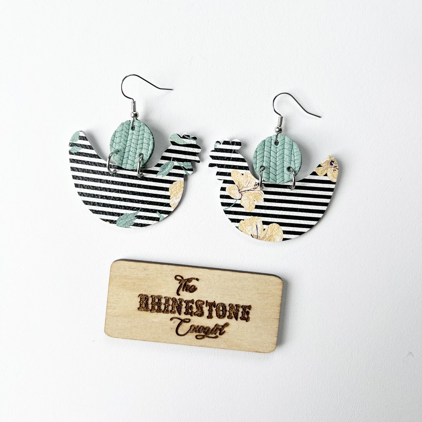 Yellow Floral Stripe/Seafoam Mother Clucker