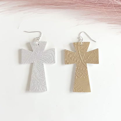 Silver/Gold Shimmer Reversible Baptista Cross