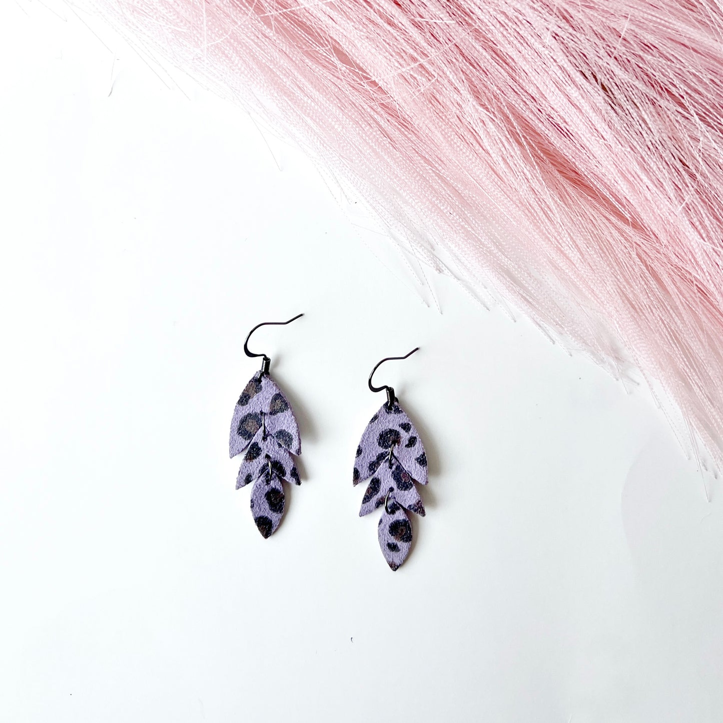 Dusty Violet Leopard Falling Leaves