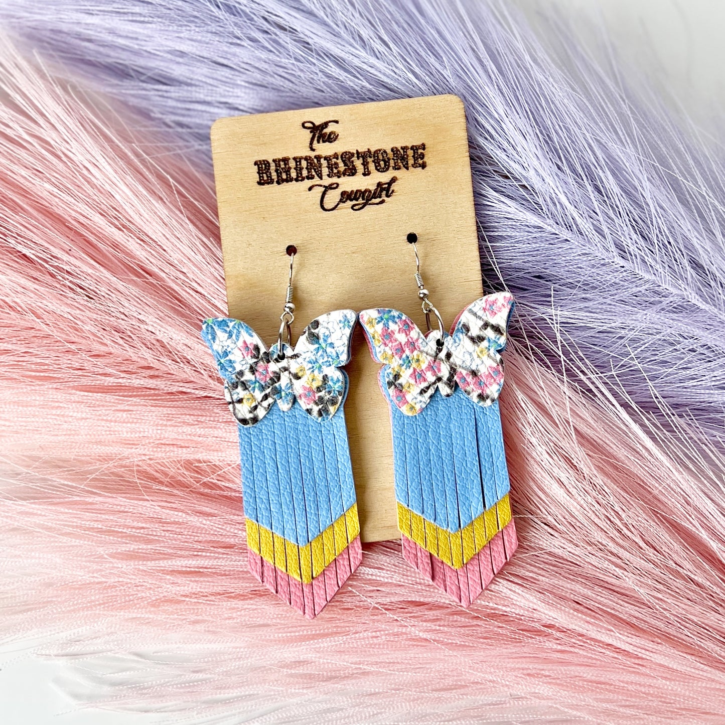 Spring Floral Painted Lady Butterfly Fringe
