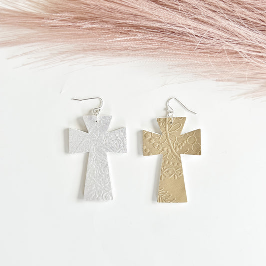 Silver/Gold Shimmer Reversible Baptista Cross