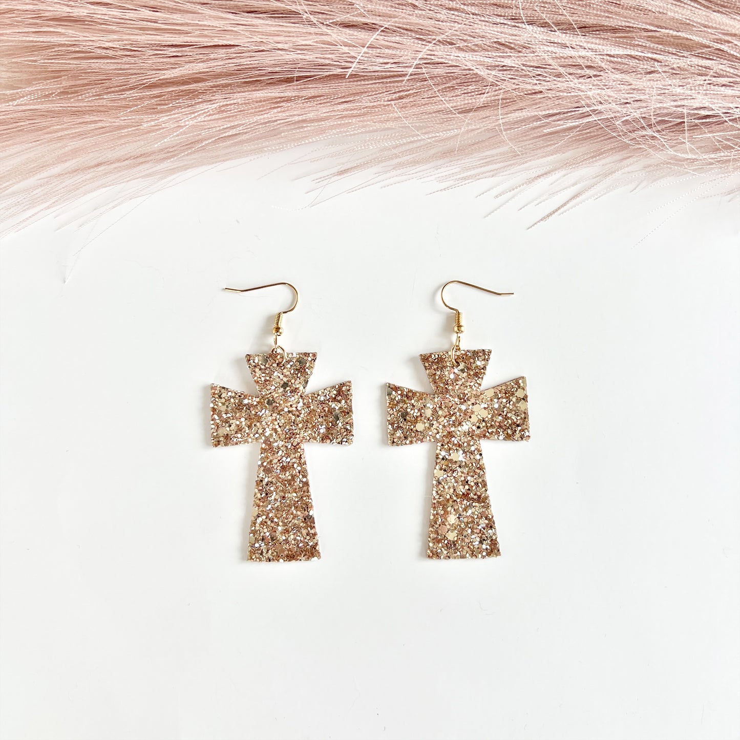 Gold Chunky Glitter Baptista Cross